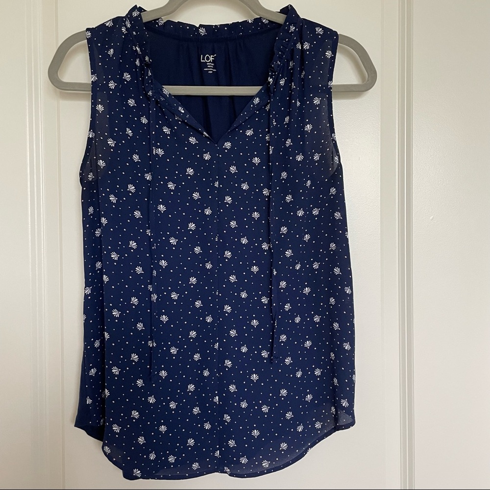 Loft Navy Blue Top